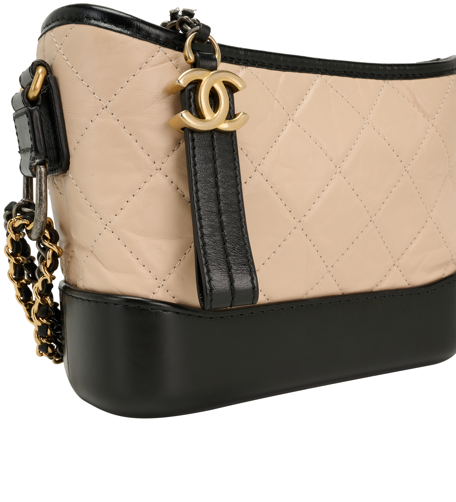Small Gabrielle, &pound;2,100, Handbags, Beige/Black, Leather, Other view